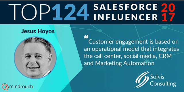 Jesús Hoyos – Managing Director de Solvis Consulting en el TOP 124 de los Influenciadores de Salesforce